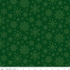 Poinsettias at Christmas - Snowflakes - Green