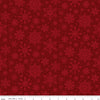 Poinsettias at Christmas - Snowflakes - Red