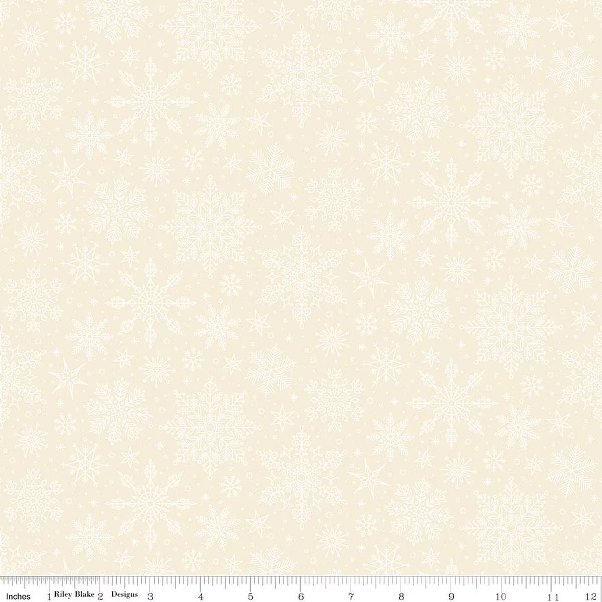 Poinsettias at Christmas - Snowflakes - White
