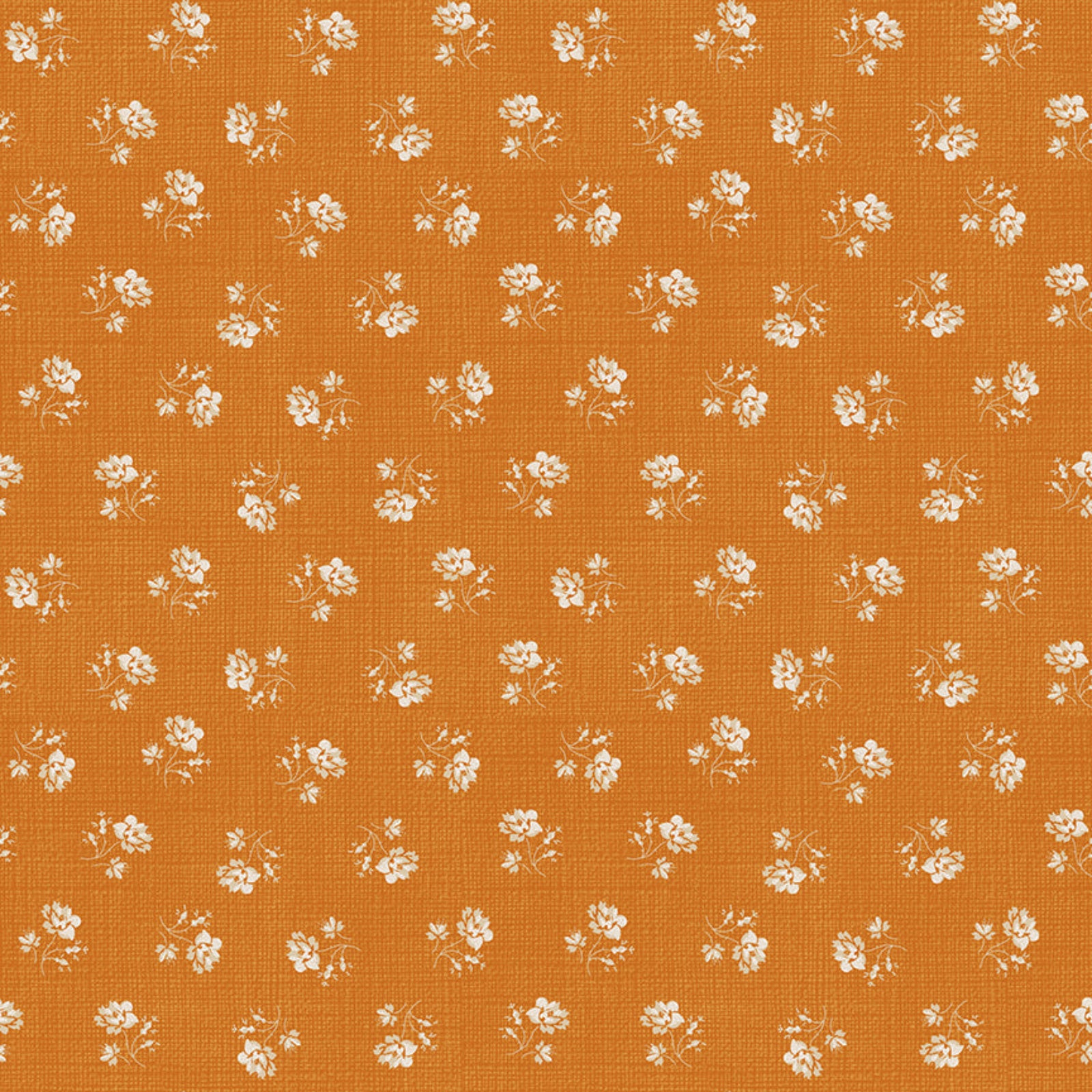 Small white floral pattern on an orange background