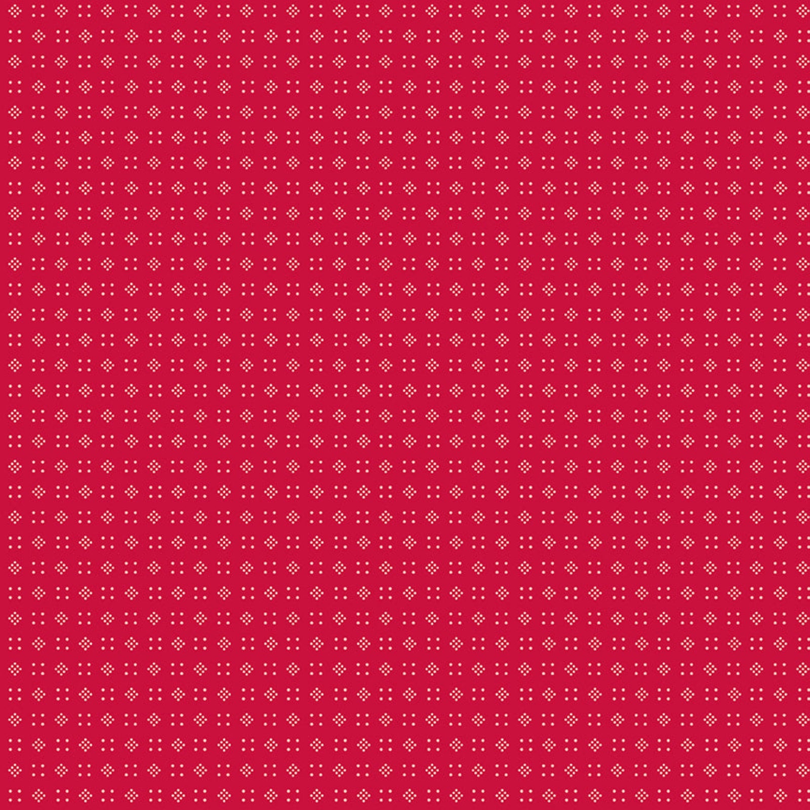 Red patterned background with white geometric shapes