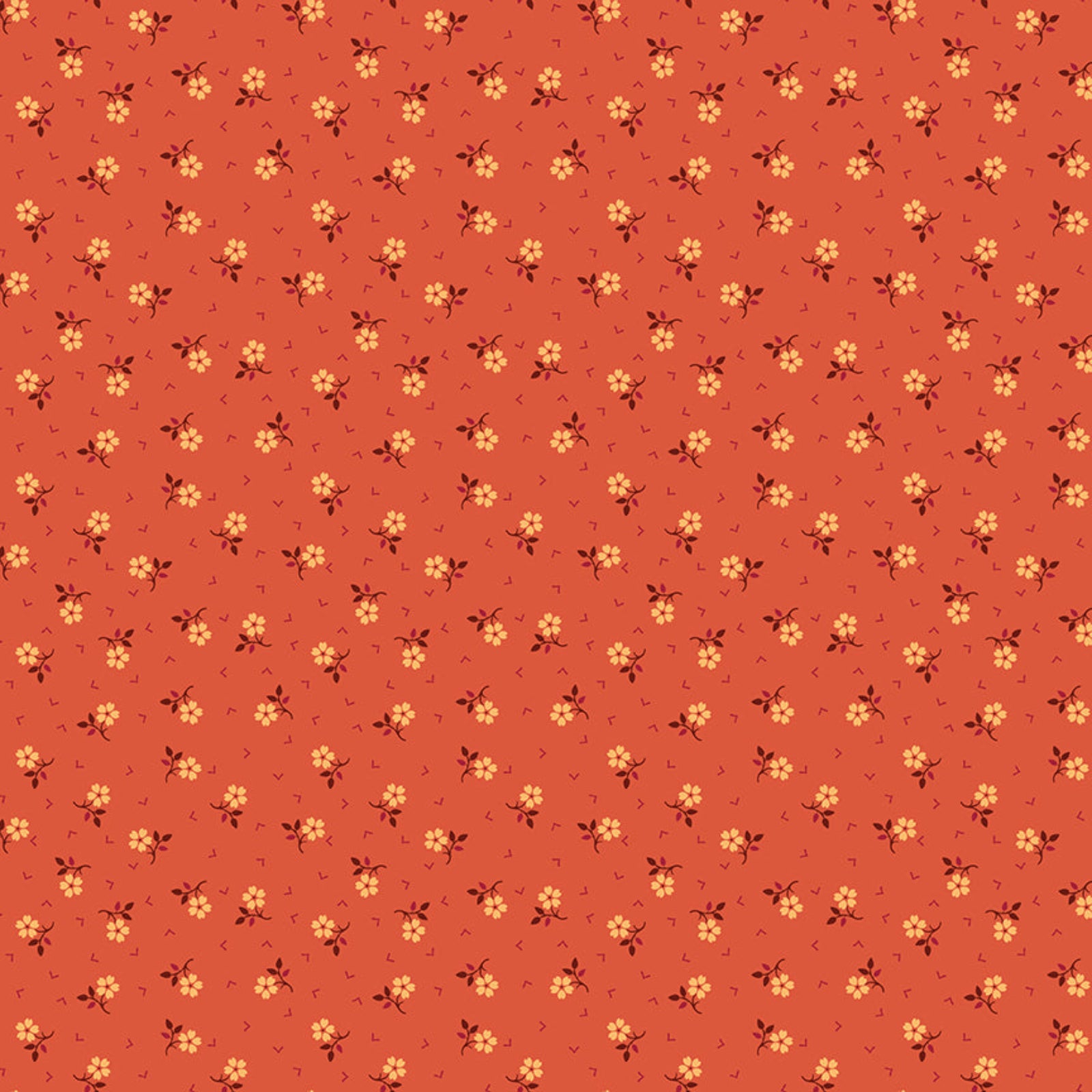 Small floral pattern on a red background