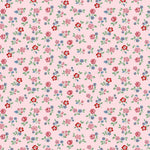 Small floral pattern on a pink background