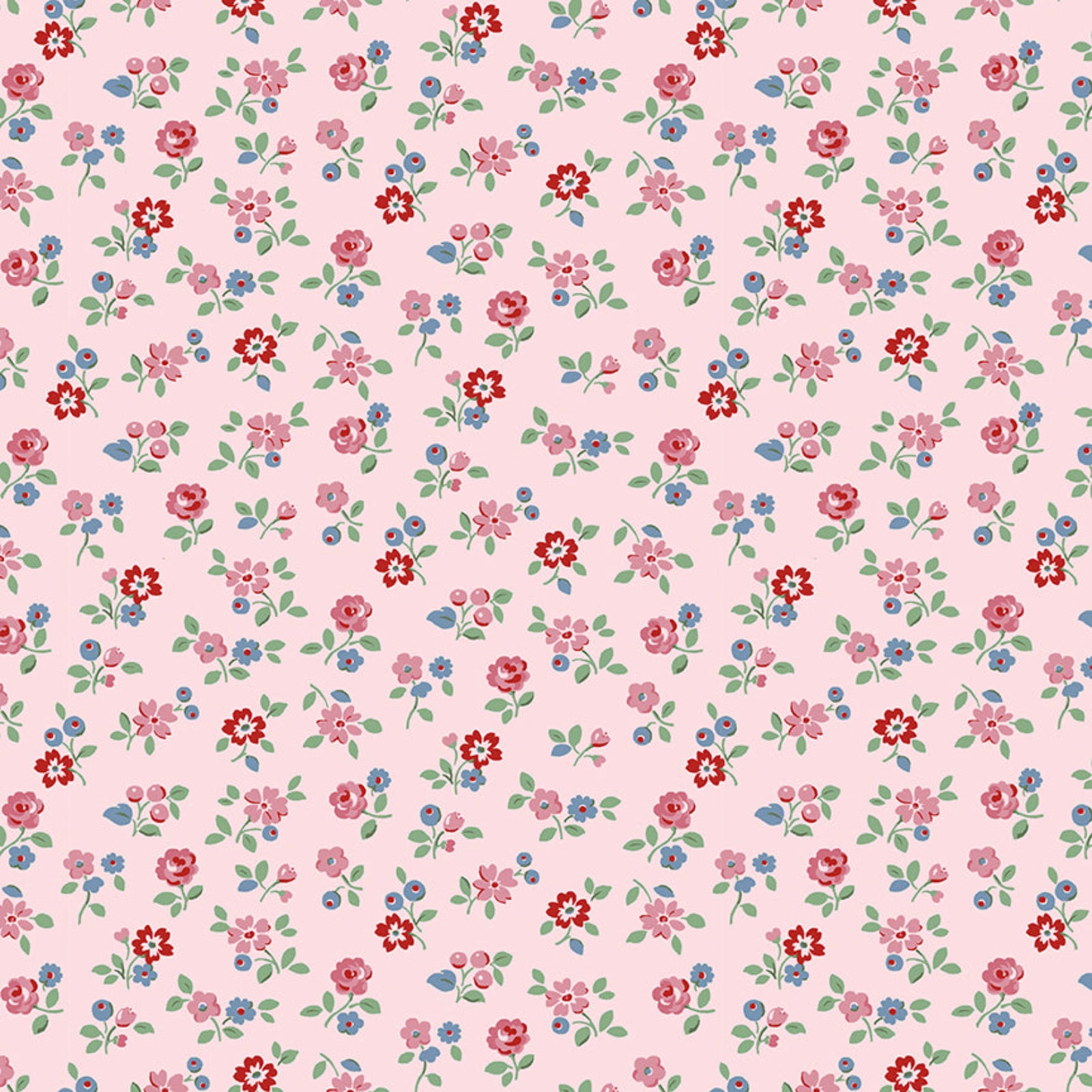 Small floral pattern on a pink background