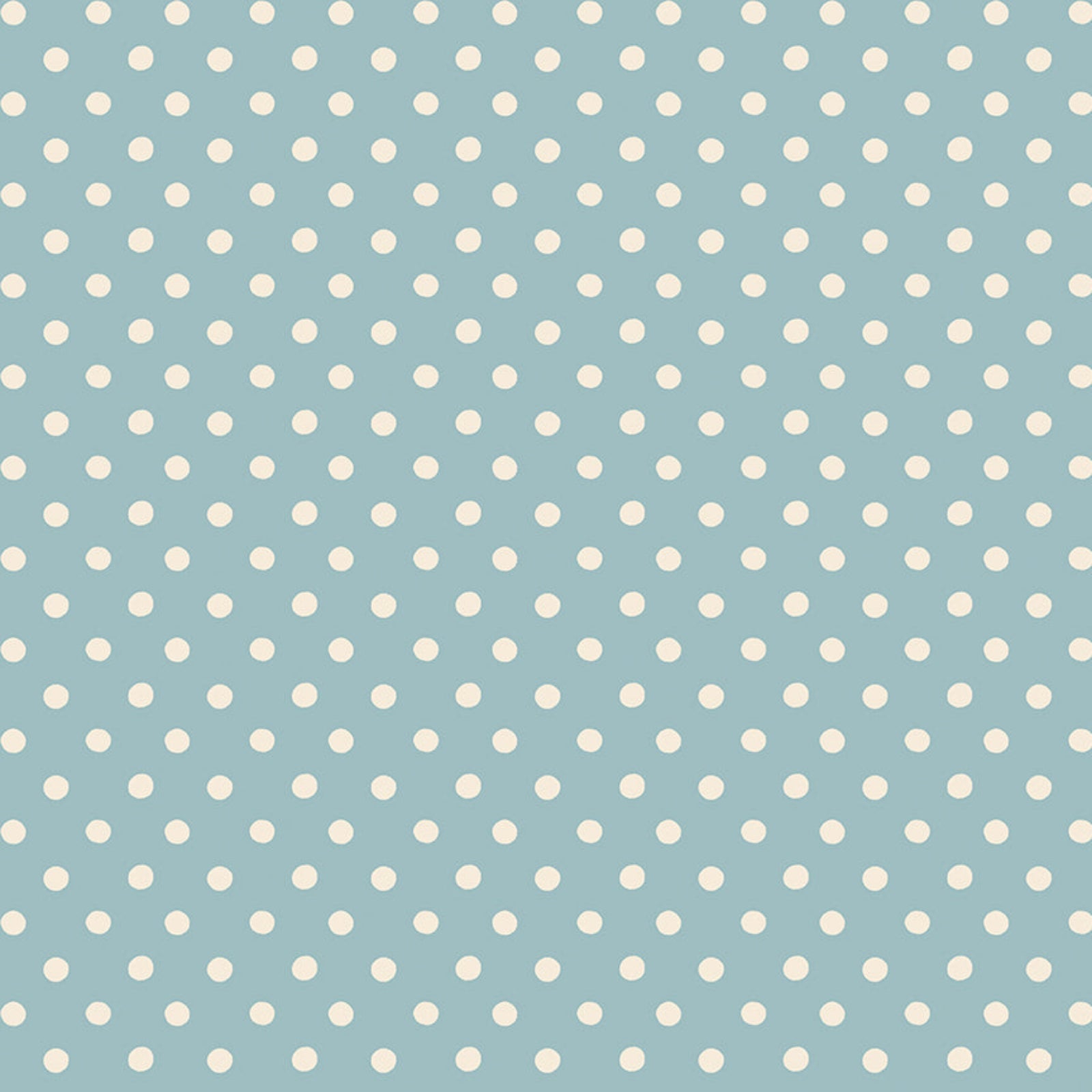Pattern of small white polka dots on a light blue background