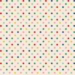 Pattern of multicolored dots on a beige background
