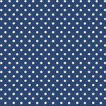 Pattern of white polka dots on a blue background