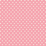 Pattern of white polka dots on a pink background