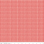 Red and white checkered fabric pattern