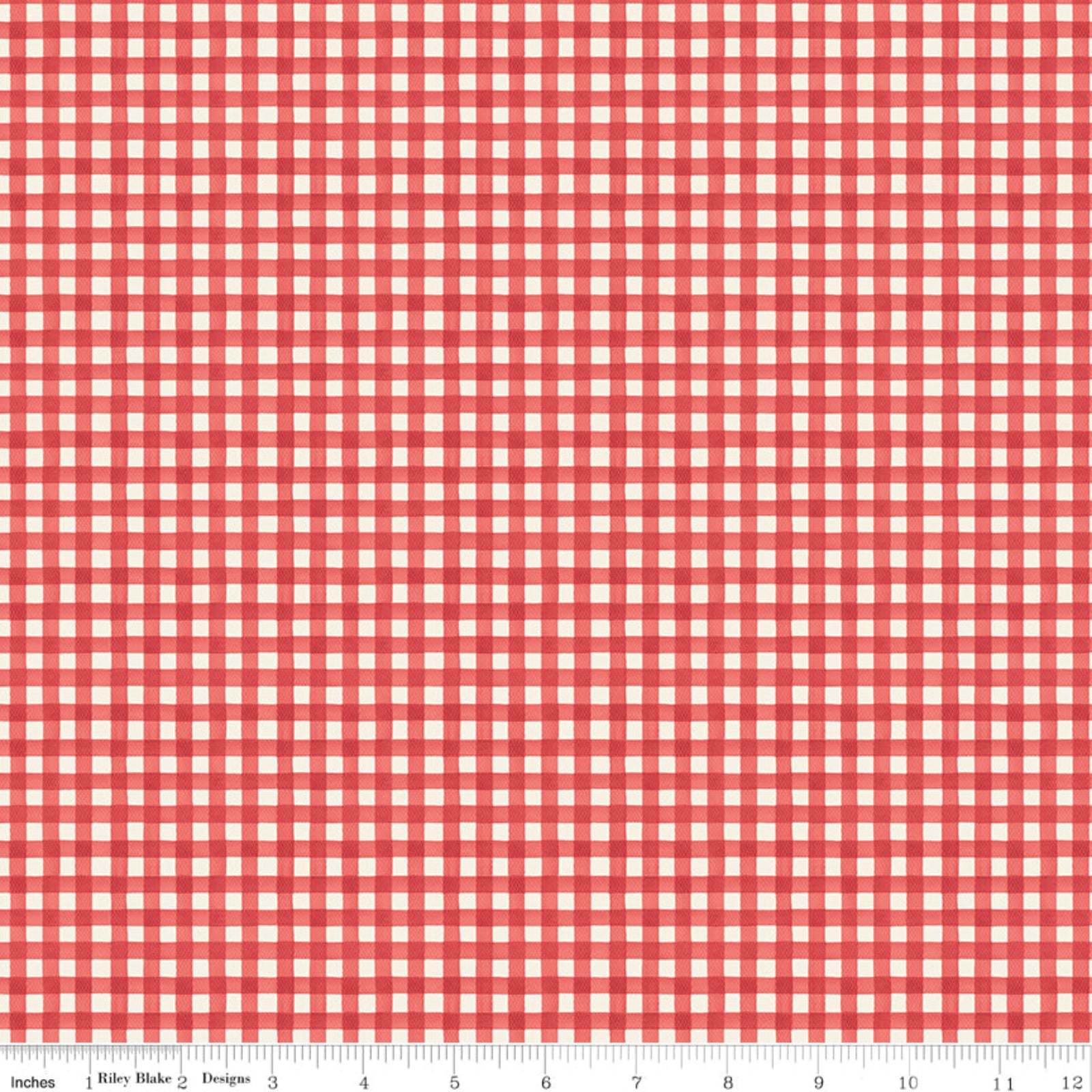 Red and white checkered fabric pattern