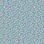 Small floral pattern on a blue background