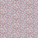 Small floral pattern with multicolored flowers on a blue background