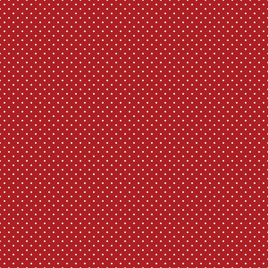Swiss Dot - Barn Red