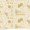 Poinsettias at Christmas - Text - Cream Foil