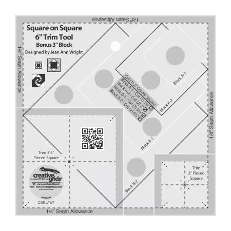 Creative Grids Square on Square 3" or 6" Trim Tool