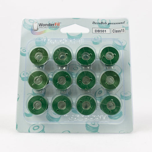 WonderFil - DecoBob Class 15 Bobbin - Evergreen