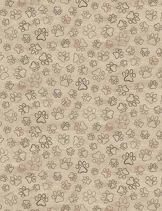 Dog Paw Outline - Natural