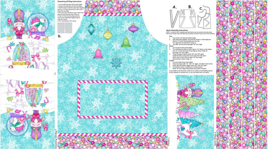 Merry and Bright - Child Apron Panel