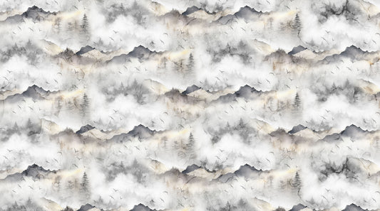 Misty Morning - Mountains - Gray