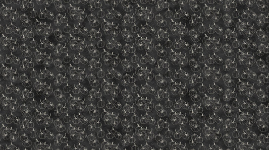 Black and white geometric pattern on a black background