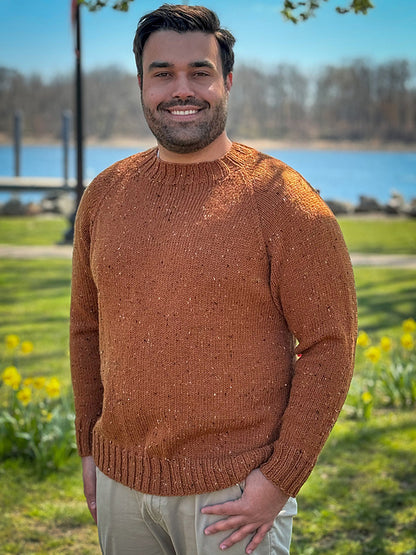 Men's Top Down Raglan Pullover Kit - Hunter Green