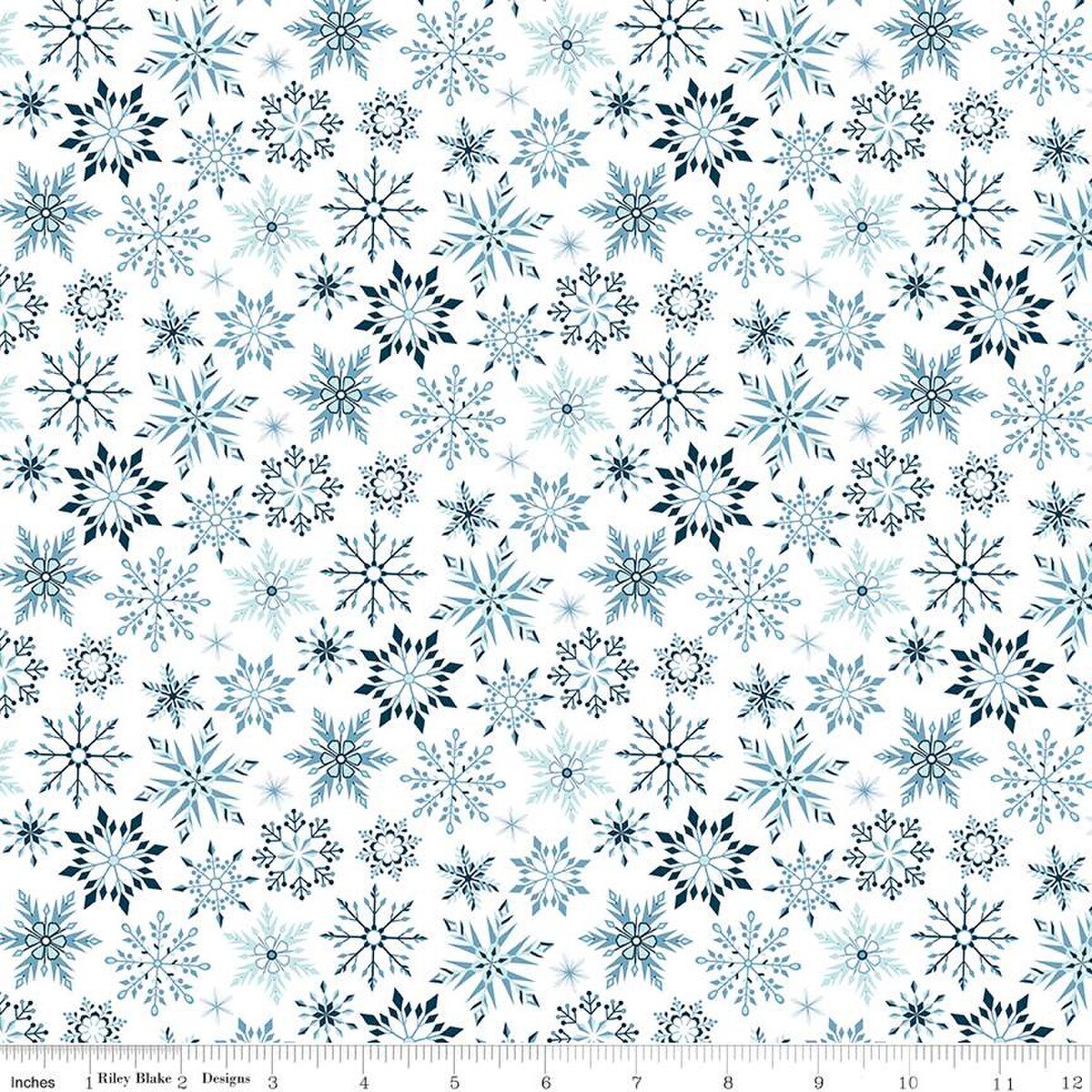 Flannel Winter Magic - Snowflakes - White