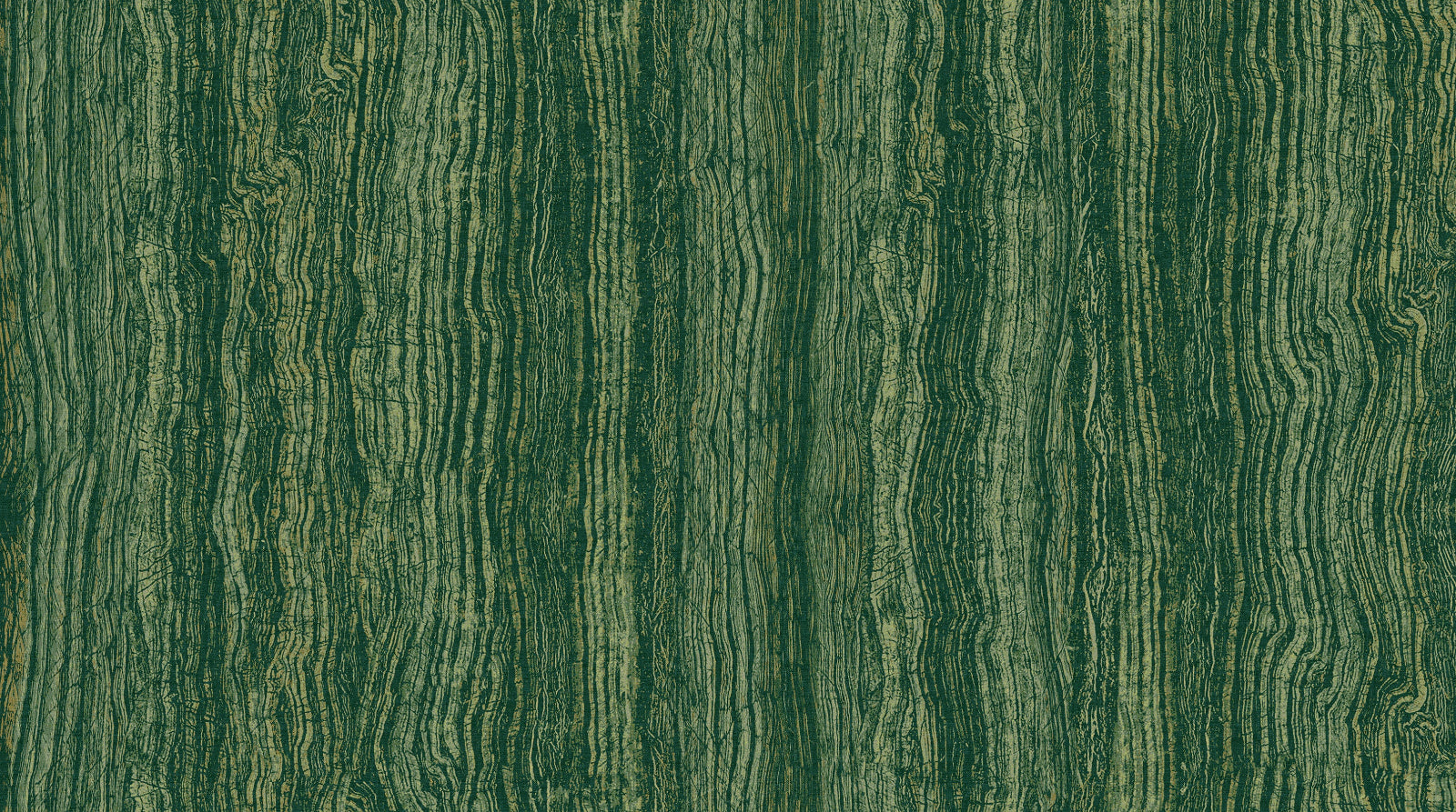 A close-up of a green textured material with vertical wavy lines and a slightly metallic or brushed appearance.