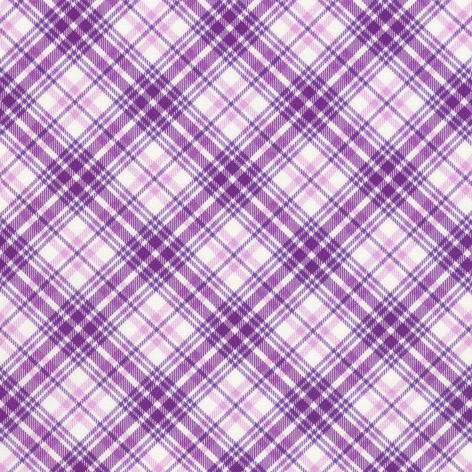 Plaid pattern with purple and white colors