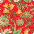 Floral pattern on a red background