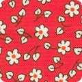 Floral pattern on a red background