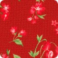 Red fabric with small flowers pattern