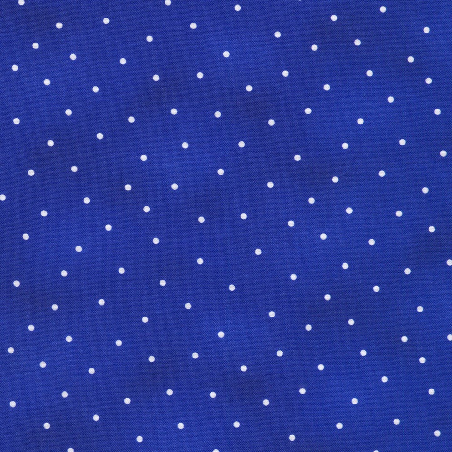 Blue fabric with white polka dots