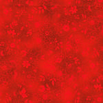 A close-up of a red fabric or material swatch with a tonal floral pattern in slightly darker red.