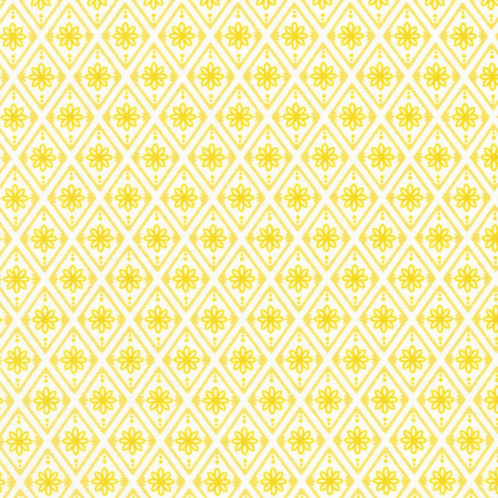 Yellow geometric pattern on a white background