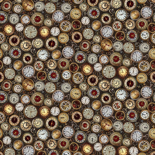 Various pocket watches on a dark background.