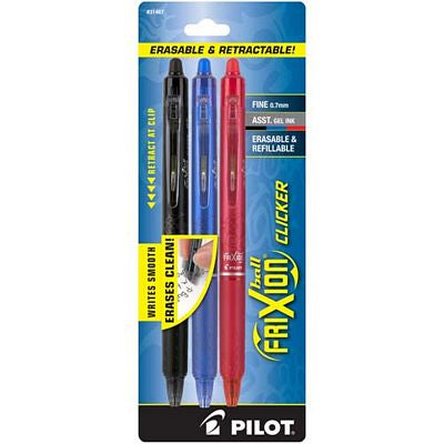Frixion Retractable pens 3pk Basic
