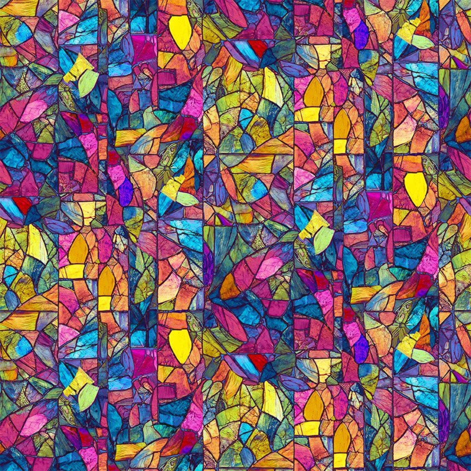 Multicolored stained glass pattern