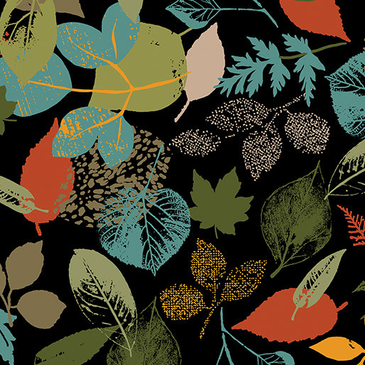 Great Outdoors Flannel - Fall Foliage - Black