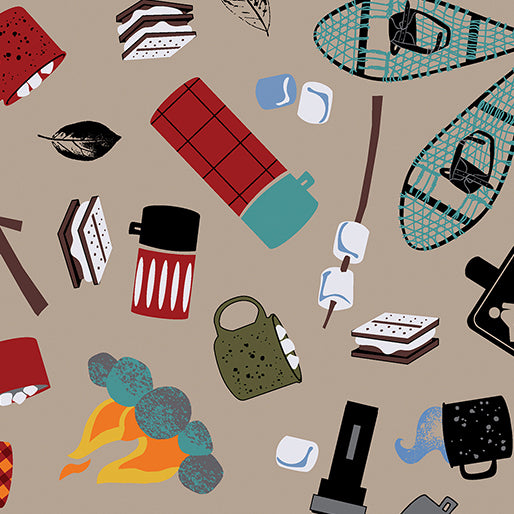 Great Outdoors Flannel - Natural Trail - Tan