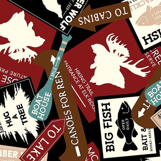 Great Outdoors Flannel - Scenic Route - Black