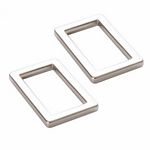Rectangle Ring Flat 1" Nickel 2pc