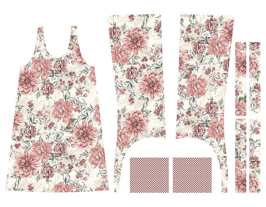 A Walk on the Prairie - Pinafore Panel - Cream