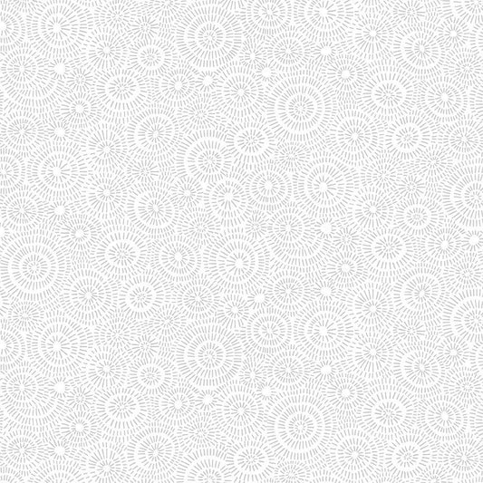White on White - Geo Line Circle