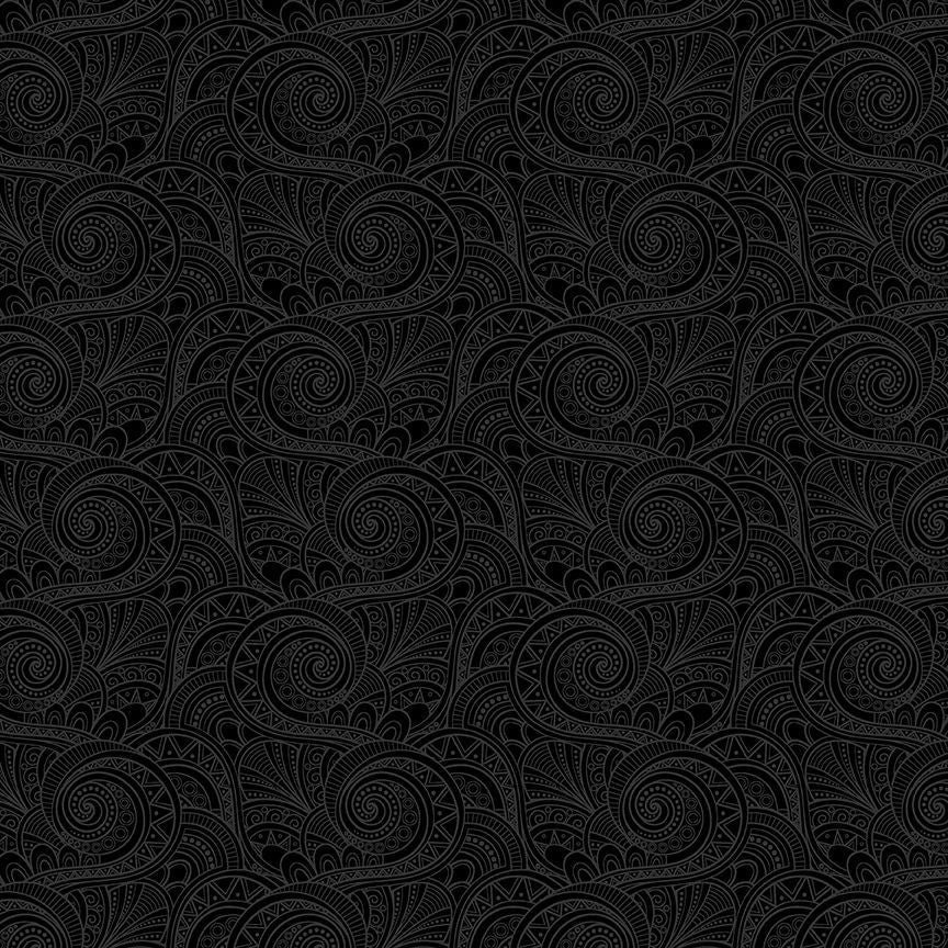 Geo Swirls - Black