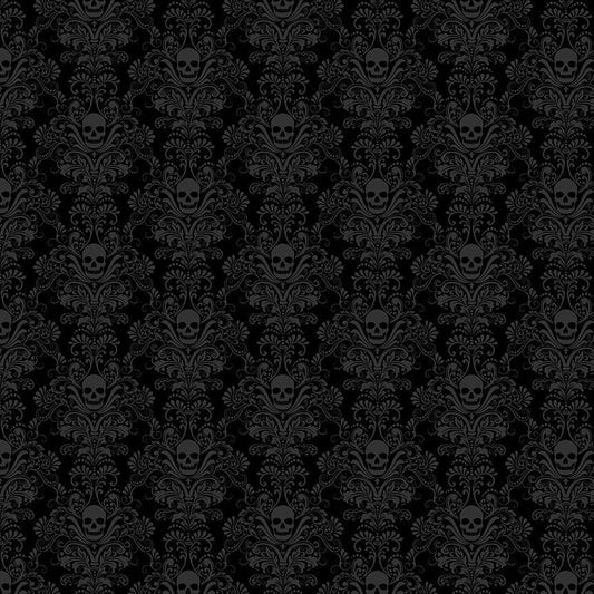 Skull Damask - Black
