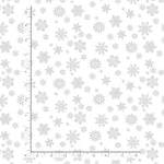 Pattern of snowflakes on a white background with a ruler at the bottom.