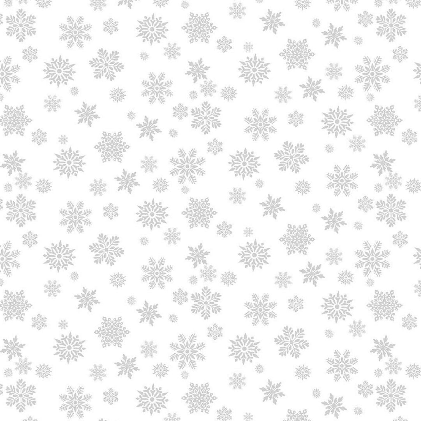 Pattern of snowflakes on a white background