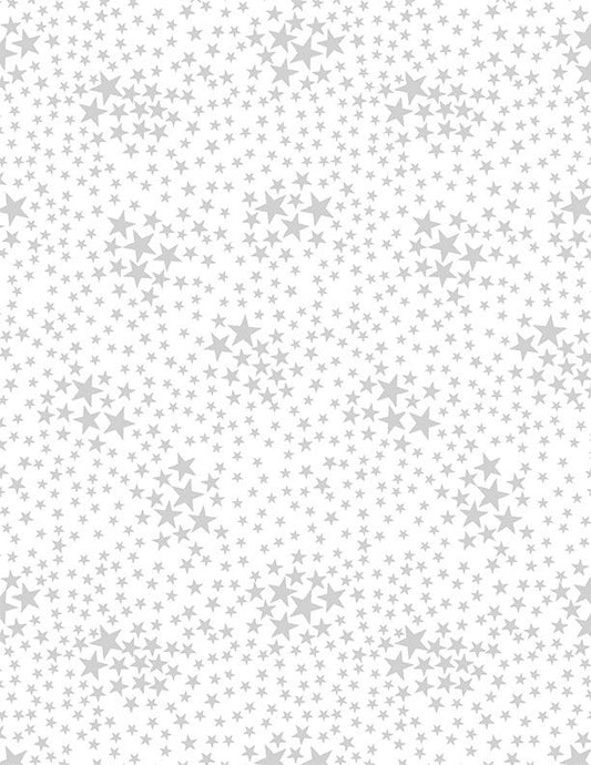 White on White - Tiny Patriotic Stars