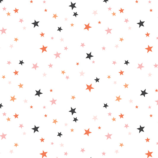 Hey Pumpkin - 108" Wideback - Stars - White
