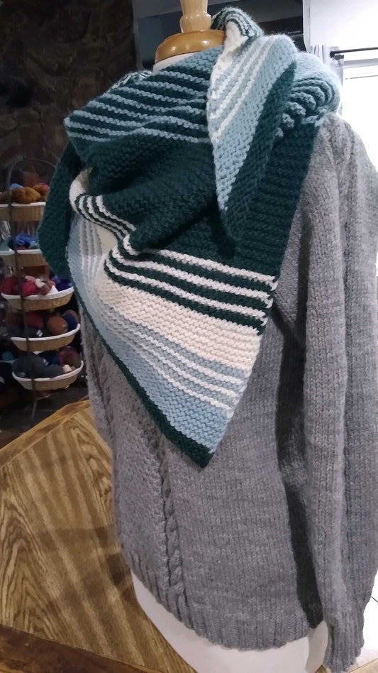 Asymmetric Knitted Shawl